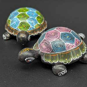 Lot #59 - Hand-Painted Lacquer Turtles