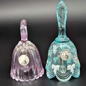 Lot #61 - Fenton Hand-Painted Glass Bells