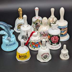 Lot #75 - Miniature Porcelain Souvenir Bells