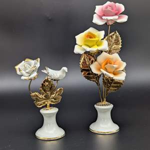 Lot #76 - Capodimonte Porcelain Flowers