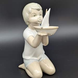 Lot #88 - PORCEVAL Boy Holding Sailboat Made in Spain