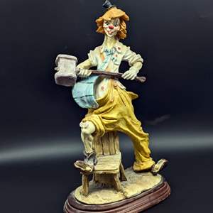 Lot #112 - House of Zog Hobo Clown with Hammer Statue