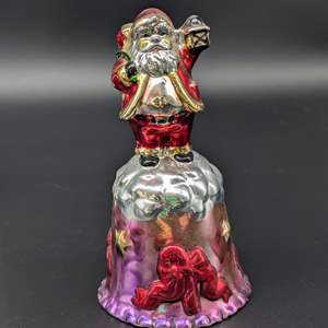 Lot #119 - Santa Blown Glass Bell