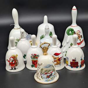 Lot #125 - Miniature Porcelain Holiday Bells