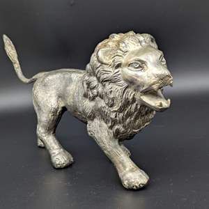 Lot #128 - Metal Lion Statue