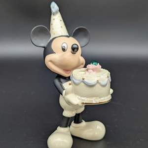 Lot #154 - Disney Lenox Birthstone Mickey Figurine Happy Birthday Figurine