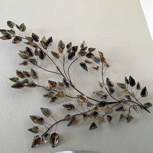 Lot #198 - Curtis Jere Branch / Leaves Mixed Metal Wall Sculpture