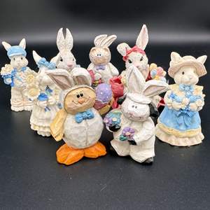 Lot #201 - Easter Bunny Figures 