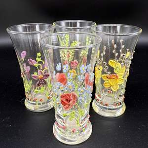 Lot #203 - Vintage Hand Painted Shot Glasses 