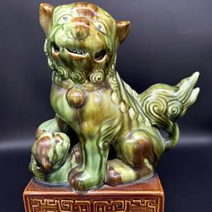 Lot #208 - 12" Ceramic Chinese Foo Dog