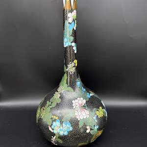 Lot #212 - Chinese Cloisonné Enamel Brass Flower Vase