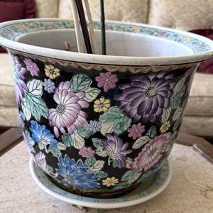 Lot #284 - Hand Painted Ceramic Planter