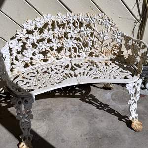 Lot #291 - Wrought Iron Garden Bench