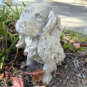 Lot #297 - Cement Spaniel Statue