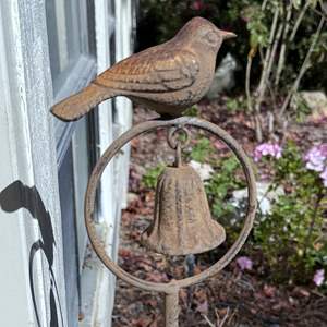 Lot #298 - Metal Bird and Bell Garden Stake