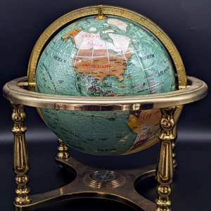 Lot #260 - 12" Gemstone Globe 