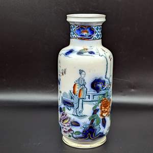 Lot #14 - Hancock & Sons Corona Ware "Perak" Large- Tall Vases- Stoke- on- Trent England