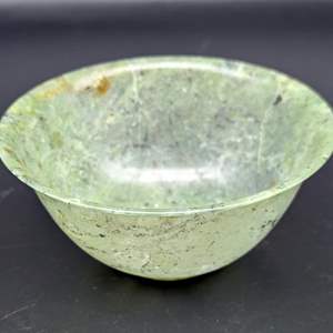 Lot #21 - Chinese Vintage Spinach Jade Bowl