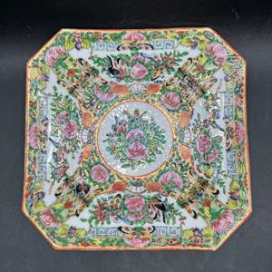 Lot #91 - One, Antique Chinese Export Famille Rose Mandarin porcelain plate, circa 1800s