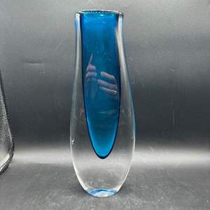 Lot #116 - Blown glass vase, signed 