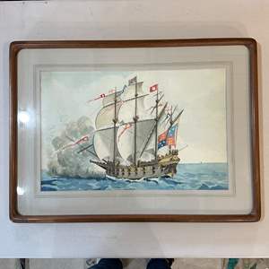 Lot #117 - Water color in nice wood frame