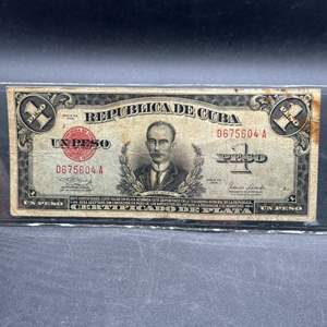 Lot #124 - 1938 Cuba Dollar