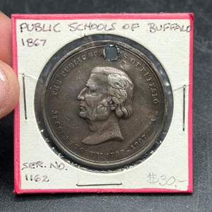 Lot #129 - 1867 Buffalo, NY silver token