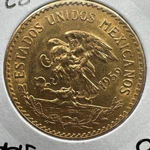 Lot #146 - 1959 Mexico 20 Pesos Gold Coin