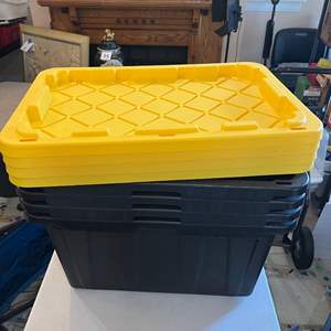 Lot #219 - Four heavy duty storage bins