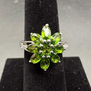 Lot #7  - Russian Diopside Zircon Sterling Silver Ring, Size 7, (2.41ctw, 3gtw)