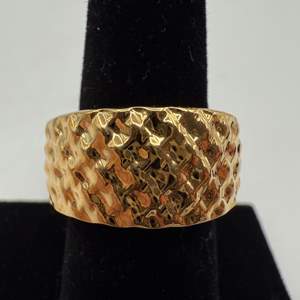 Lot #39  - 18KT gold plated ring over bronze ring 