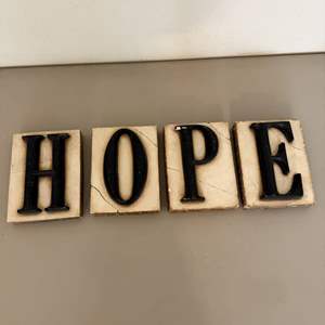 Lot #69  - Memory Blocks wall letters "HOPE"