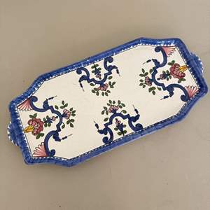 Lot #74  - Hand painted platter made in portugal