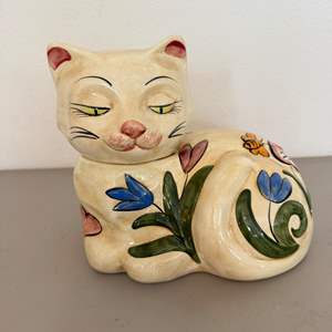 Lot #122  - Vintage Los Angeles pottery ceramic cat cookie jar