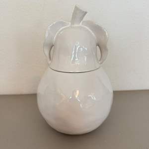 Lot #125  - Pottery Barn pear cookie jar 