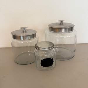 Lot #126  - Glass canister jars 