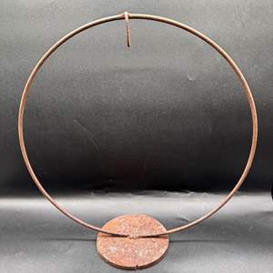 Lot #209  - Rustic Hanging Hoop (great for a candle)