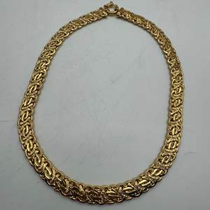 Lot #260  - Gold plated Byzantine necklace 