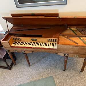 Lot #16 - George III Mahogany Square Piano/piano Forte by Joshua Churston, London