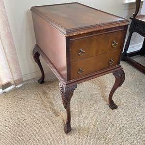 Lot #34 - Antique side table with drawers