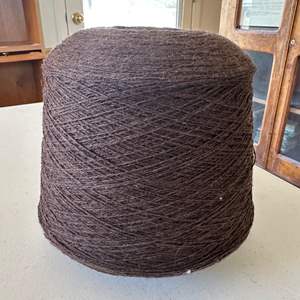 Lot #75 - Falls Yarn Mill, extra large brown wool spool