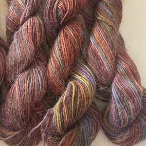 Lot #80 - 5 blended mohair and wool skeins of Handpaint Originals by Brown Sheep Co.