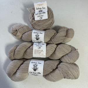 Lot #87 - 3+ 100% Wool 3-ply skeins by Shelridge Farm, Canada