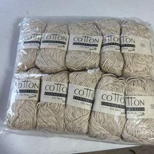 Lot #88 - 10-pack of skeins, Cotton DK No 6, Cotton, Wool, Linen blend by Naturally