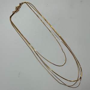 Lot #108 - Petite 14k gold chains 16” long (7.5g)