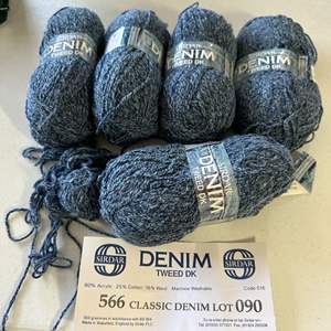 Lot #153 - 5 Denim color blended skines 