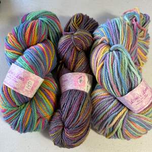 Lot #157 - Lorna‘s hand died wool/silk skeins 