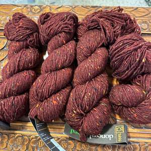 Lot #164 - Hand spun 100% wool tweed 4 skeins