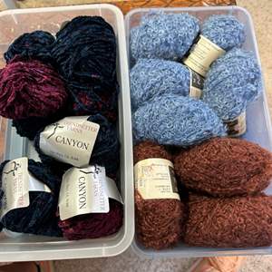 Lot #173 - Two totes of skeins