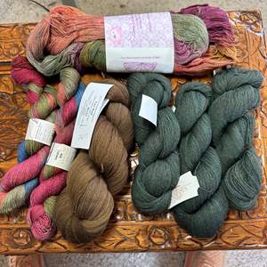 Lot #191 - Beautifully hand dyed 7 skeins, various blends